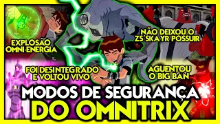 TODOS OS MODOS DE SEGURANÇA DO OMNITRIX (PROTÓTIPO, RECALIBRADO, SUPER E DEFINITIVO) EM BEN 10!!!