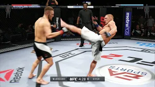 Conor McGregor vs. Dennis Siver   Tornado kick ( EA sports UFC 2  ) KO Knockout