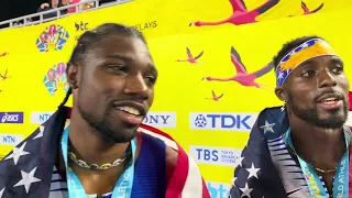Noah Lyles Anchors USA Men to 37.40 World Lead in the 4x100 at the 2024 World Relays