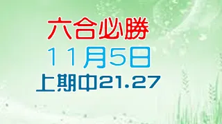 11月5日六合彩必勝-上期21.27