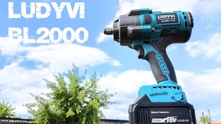 LUDYVI BL2000 Overview disassembly and testing of a 1200N/M cordless power wrench.