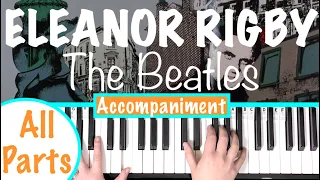 How to play ELEANOR RIGBY - The Beatles Piano Tutorial (chords accompaniment)