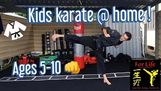 Kids Karate class at home! agility l balance l footwork l punches and kicks l For Life Martial Arts