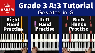 Grade 3 A:3 Gavotte in G Piano Practise Tutorial ABRSM 2021-2022