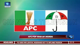 Reveal Your Campaign Funding Source, PDP Dares Buhari 31/03/18 Pt.2 |News@10|
