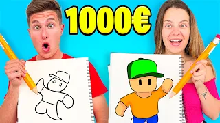 CHI FA IL DISEGNO MIGLIORE VINCE 1000€ CHALLENGE!! *DOP 4* Draw One Part