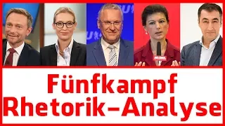 Rhetorik Analyse: Der Fünfkampf nach dem TV Duell - AFD, FDP, CSU, Grüne, Linke