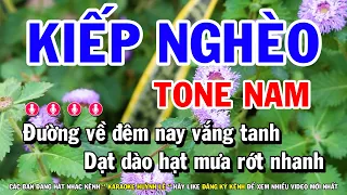 Karaoke Kiếp Nghèo - Tone Nam Nhạc Sống Huỳnh Lê