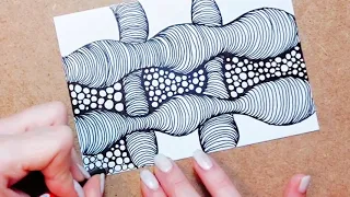 Very easy zentangle pattern for beginners #zentangleart #doodle #learndrawing #howtodraw #doodling