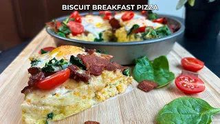 Biscuit Breakfast Pizza LOADED with Goodness!