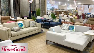 HOMEGOODS SHOP WITH ME FURNITURE SOFAS ARMCHAIRS COFFEE TABLES LAMPS SHOPPING STORE WALK THROUGH