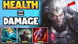 Top Lane's DUMBEST BUILD... More Health = More Attack Damage! (Infinite Loop Darius)