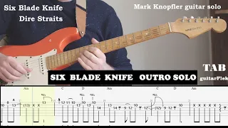 Six Blade Knife  (Dire Straits)  outro guitar solo with tab
