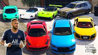 GTA 5 - Stealing Neymar Junior Luxury Cars with Franklin! | (Real Life Cars) #12