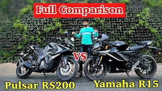2023 Pulsar RS200 VS Yamaha R15 V4 Which is Best? Comparison l Aayush ssm