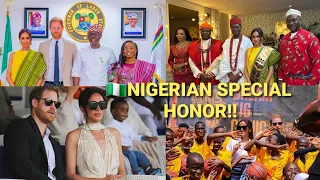 Sussexes Nigerian LOVE and EMBRACE!! Nigerian Royalty HONOR Prince Harry and Duchess Meghan!!