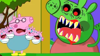 MUMMY PIG TURNS INTO A ZOMBIE - PEPPA PIG HORROR STORY | PEPPA PIG FUNNY ANIMATION