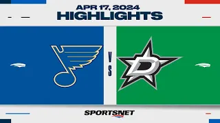 NHL Highlights | Blues vs. Stars - April 17, 2024