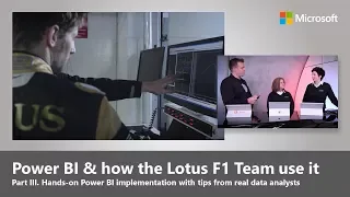 Hands-on with Lotus F1 Team's Power BI implementation