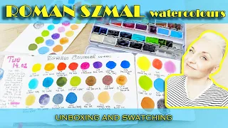 Unboxing and swatching Roman Szmal Watercolours  #romanszmal #unboxing