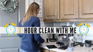 ONE HOUR CLEAN WITH ME | SPEED CLEANING MOTIVATION | SAHM