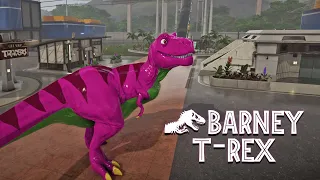 Barney T-Rex Dino Rampage in Jurassic World Game