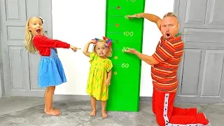 Ева хочет играть быть выше и прыгать на батуте/Wants to be taller & jump on a trampoline