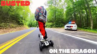 Busted riding my esk8 on the Tail of the Dragon!