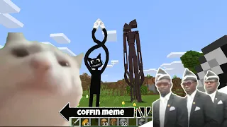 Return of Cartoon Cat and Siren Head in Minecraft - Coffin Meme