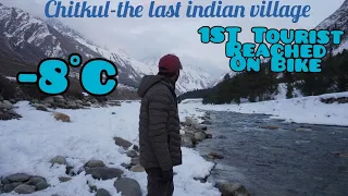 CHITKUL-THE LAST INDIAN VILLAGE IN SNOW.