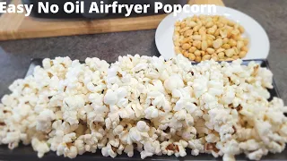 EASY AIR FRYER POPCORN RECIPE | VEGAN NO OIL POPCORN AIR FRYER #shorts