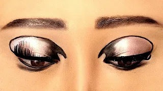 Eye makeup |no music |Gold  eyeshadow tutorial |cutcrease &Fantasty eye makeup
