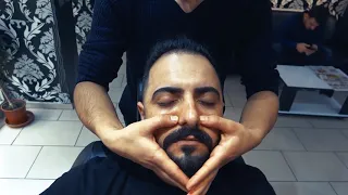 ASMR Turkish Barber Face,Head,Back and Body Massage