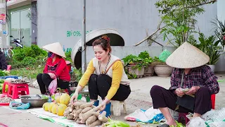 Busy Father & Daughter's Day - Harvesting Tubers To Take To Market For Sale - Pig and Chicken Care