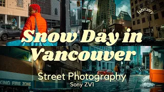 Sony ZV1 Winter Street Photography | Canada Place Vancouver