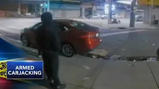 Surveillance video captures armed carjacking amid alarming rise in such crimes