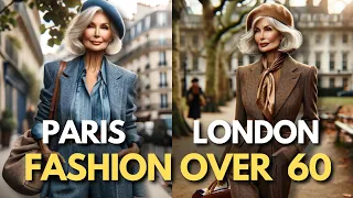 Get inspired by the fashion of Paris and London | Paris and londres style IA |  Fashion over  60