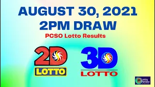 WATCH: PCSO 2 PM Lotto Draw, August 30, 2021