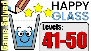 Happy Glass | All Levels 41-50 (Solution 3 Stars ★★★)