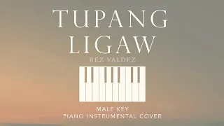 TUPANG LIGAW | Rez Valdez - [MALE KEY] Piano Instrumental Cover by GershonRebong with lyrics