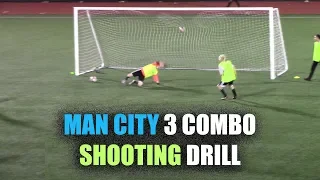 SoccerCoachTV - Man City 3 Combo Shooting Drill.