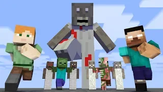 Monster School : Granny Invasion - Minecraft Animation