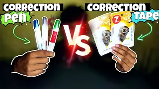 Correction Pen Vs Correction Tape - Which One Is Best For Student ? | FULL COMPARISION 🔥🔥