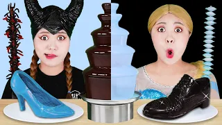 Blue Food vs Black Food CHOCOLATE FONDUE CHALLENGE 하이유의 파란색 검정색 초콜릿 퐁듀 챌린지 | HIU 하이유