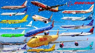 GTA V: Boeing 737-MAX9 Plane Winter Snowy Best Extreme Longer Crash and Fail Compilation