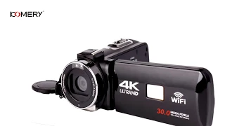 KOMERY 4K Camcorder Video Camera Wifi Night Vision 3 0 Inch LCD Touch Screen