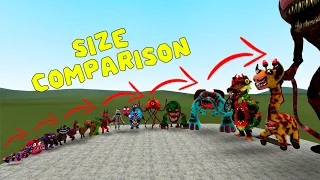 SIZE COMPARISON ALL GARTEN OF BANBAN 4 In Garry's Mod!