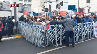 Utanç davası öncesinde tarikatçılar gövde gösterisi yaptı!