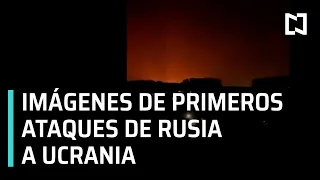 Rusia ataca a Ucrania | Primeras explosiones en Ucrania - Las Noticias