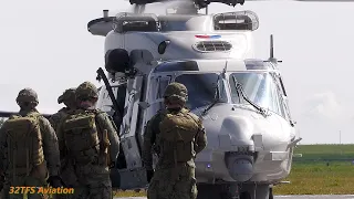 [4K] Marines conduct Fast Rope training from an NH90